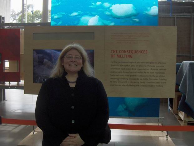Me and one of the exhibit panels I wrote