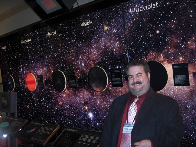 Mark in front of one set of exhibits
