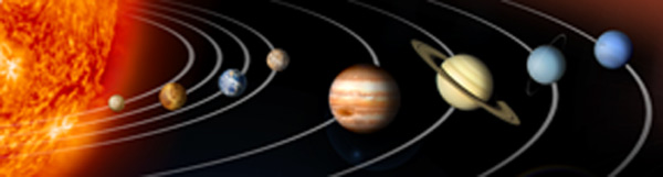 graphic of solar system